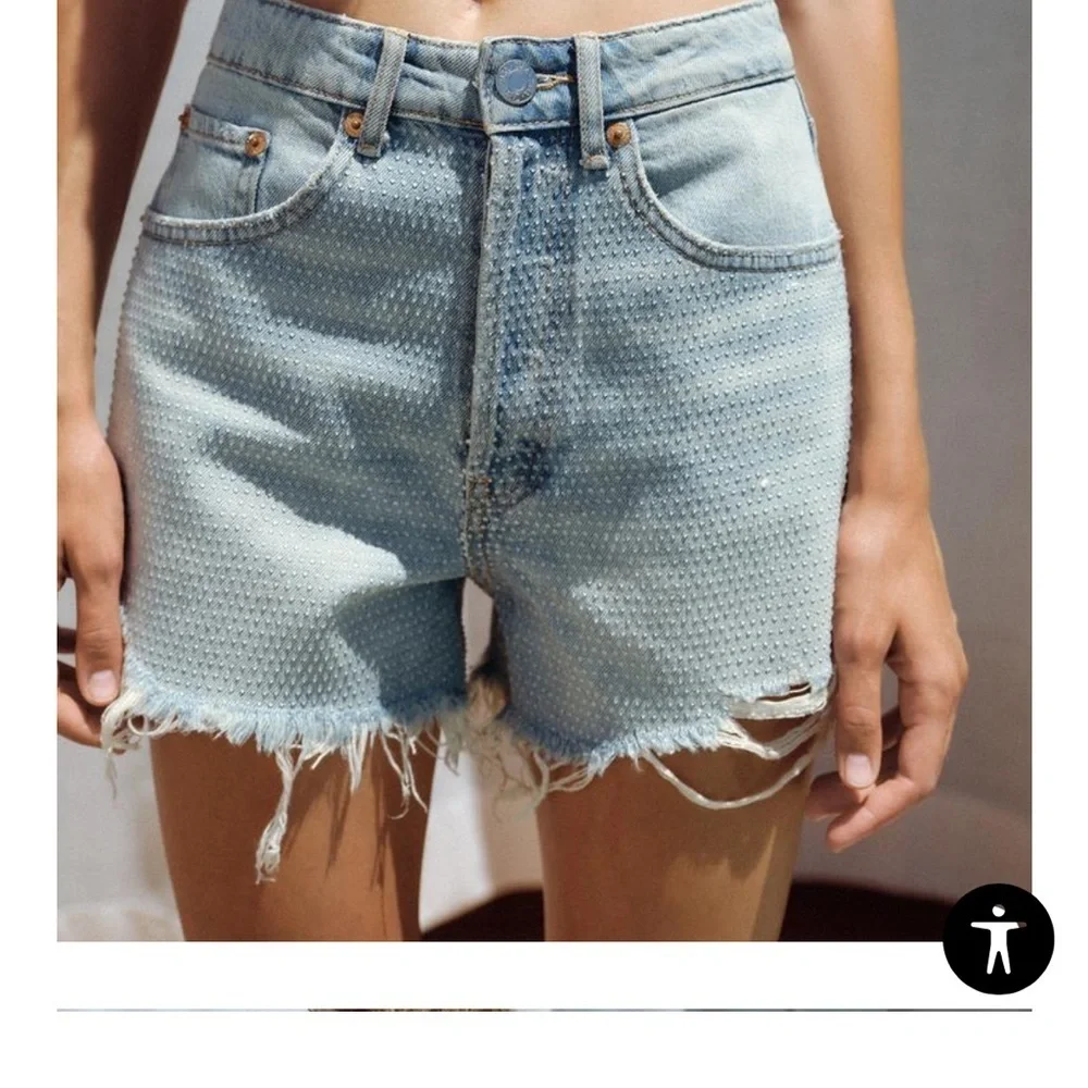 Zara Blue Denim Women's Shorts